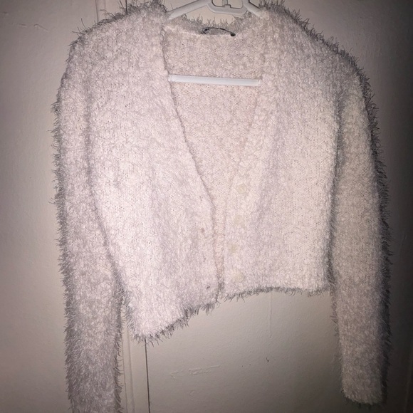 Zara Cream Textured Knit Sweater - Picture 6 of 6